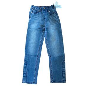 Cat & Jack Kids Jeans Adaptive Design Girl 10 Side Zipper Closure Snaps Elastic